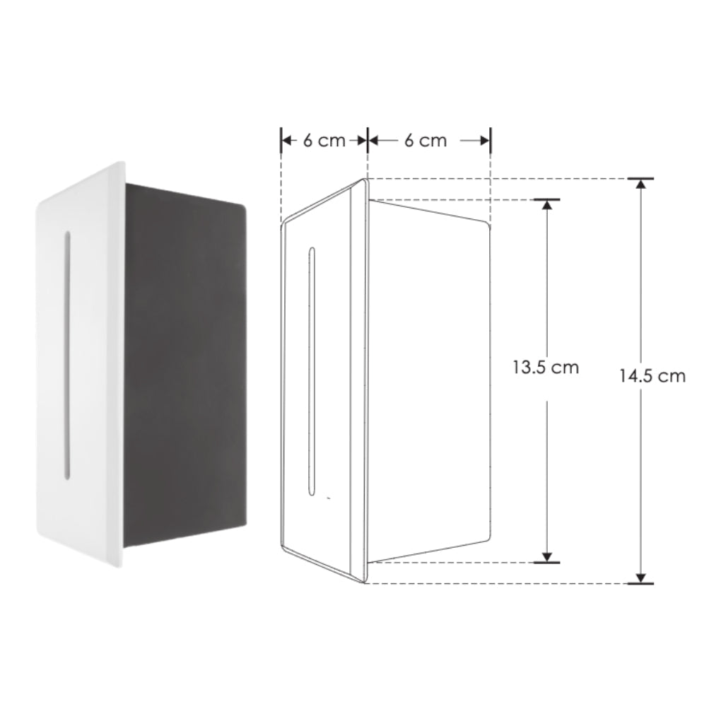 Luminario rectangular de cortesia franja de luz para empotrar en muro 3W 85-265V ca de iLumileds