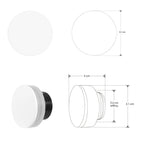 Luminario LED circular empotrable en pared 1W luz neutro cálido (3000K), salida de luz perimetral 100-265V para interiores de iLumileds