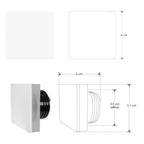 Luminario LED cuadrado empotrable en pared 1W luz neutro cálido (3000K), salida de luz perimetral 100-265V para interiores de iLumileds