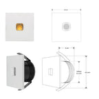 Luminario de cortesía cuadro de luz para empotrar en muro 2.5W color de luz (3000K) de iLumileds