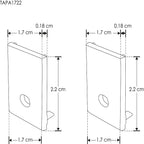Kit de 2 tapas laterales para perfil de aluminio ILUPA1722UGR de plástico de iLumileds (No se vende individual)