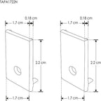 Kit de 2 tapas laterales negras para perfil de aluminio ILUPA1722NUGR de plástico de iLumileds (No se vende individual)
