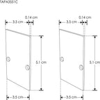 Kit de 2 tapas laterales negras para perfil de aluminio ILUPA3551NUGR de aluminio Kit de 2 tapas laterales negras para perfil de aluminio ILUPA3551NUGRC de aluminio de iLumileds (No se vende individual)