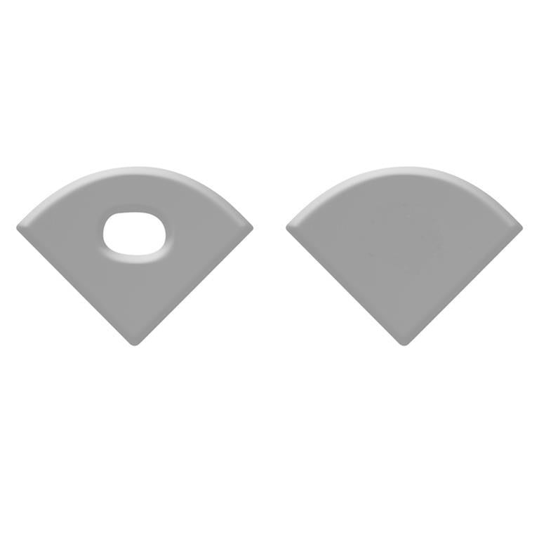 Kit de 2 tapas laterales para perfil de aluminio PA1616 de plástico (No se vende individual)