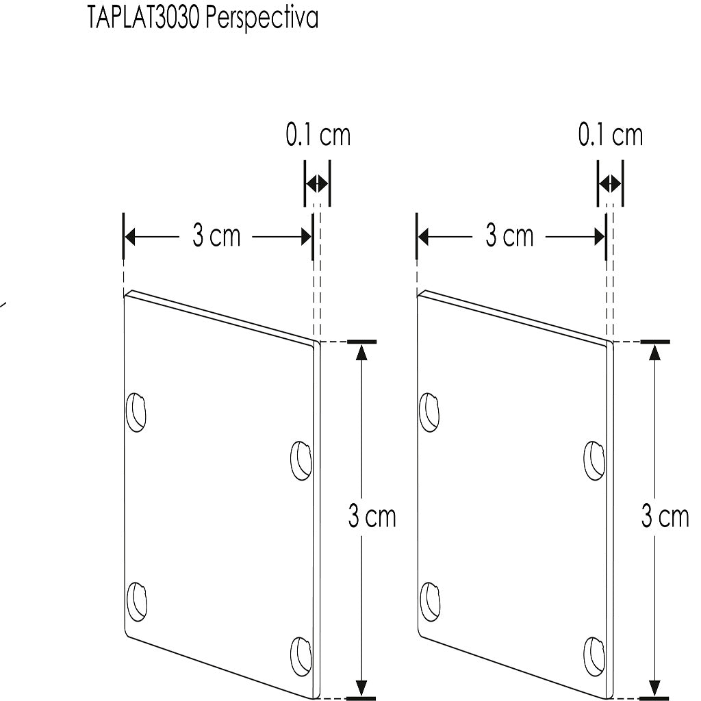 Kit de 2 tapas laterales para perfil de aluminio ILUPA3551UGR de aluminio de iLumileds (No se vende individual)