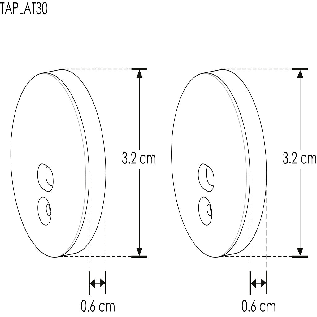 Kit de 2 tapas laterales para perfil de aluminio ILUPA30 de plástico de iLumileds