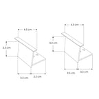 Kit de 2 tapas laterales negras para perfil de aluminio PA3535NCFL de iLumileds