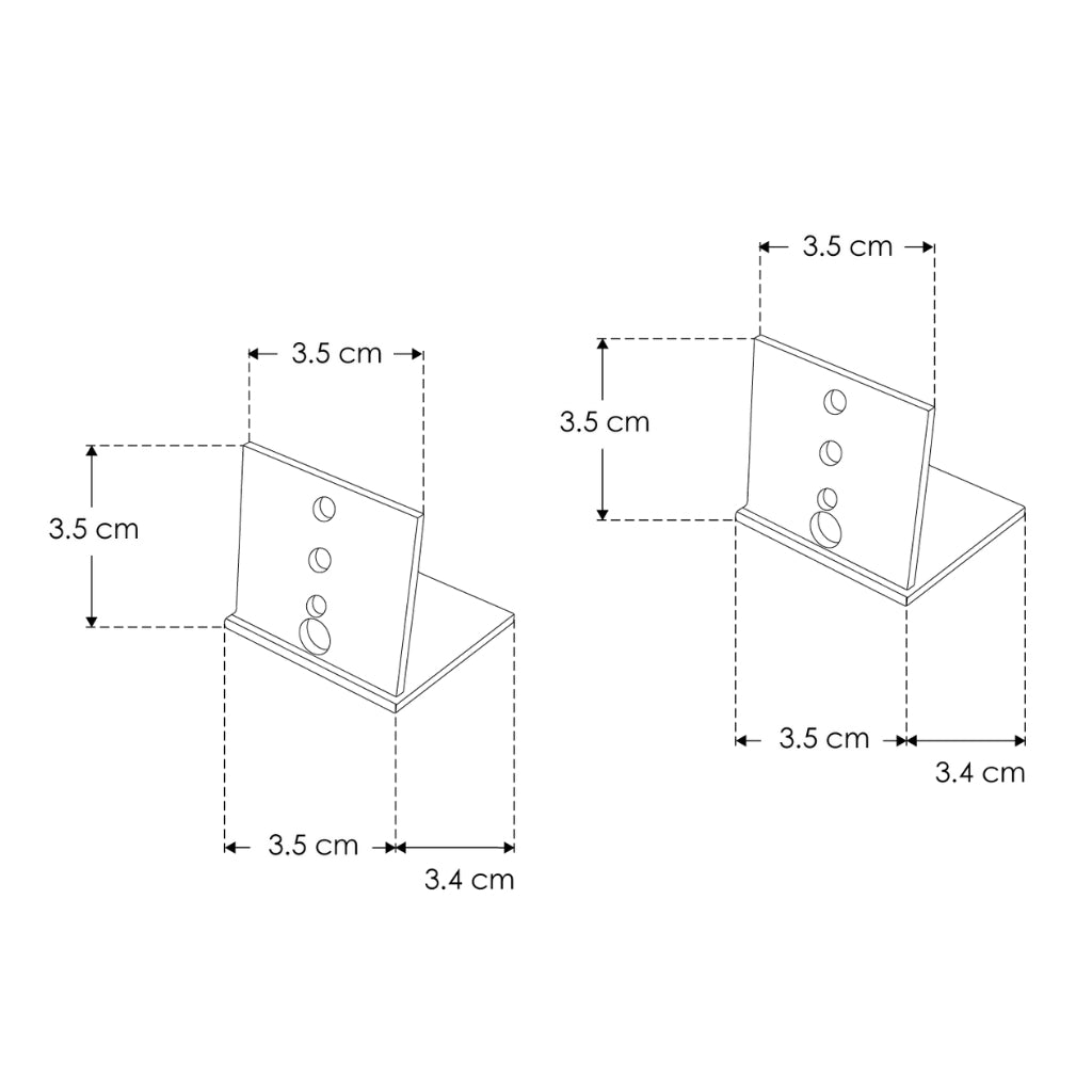 Kit de 2 tapas laterales negras para perfil de aluminio PA3535NFL de iLumileds