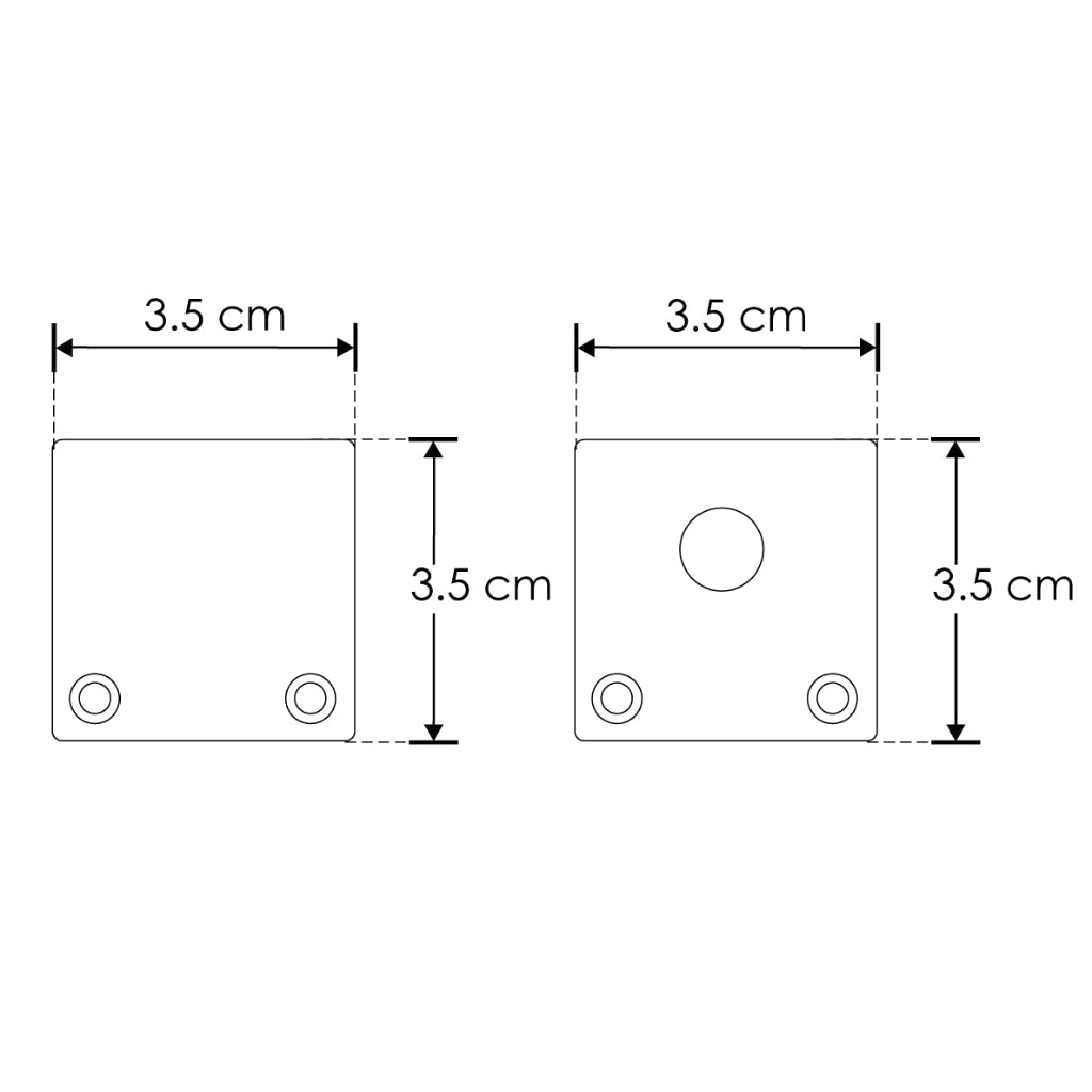 Kit de 2 tapas laterales negras para perfil de aluminio PA3535N de metal de iLumileds
