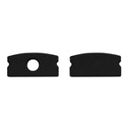 Kit de 2 tapas laterales negras para perfil de aluminio LUPA1205N, de plástico de iLumileds