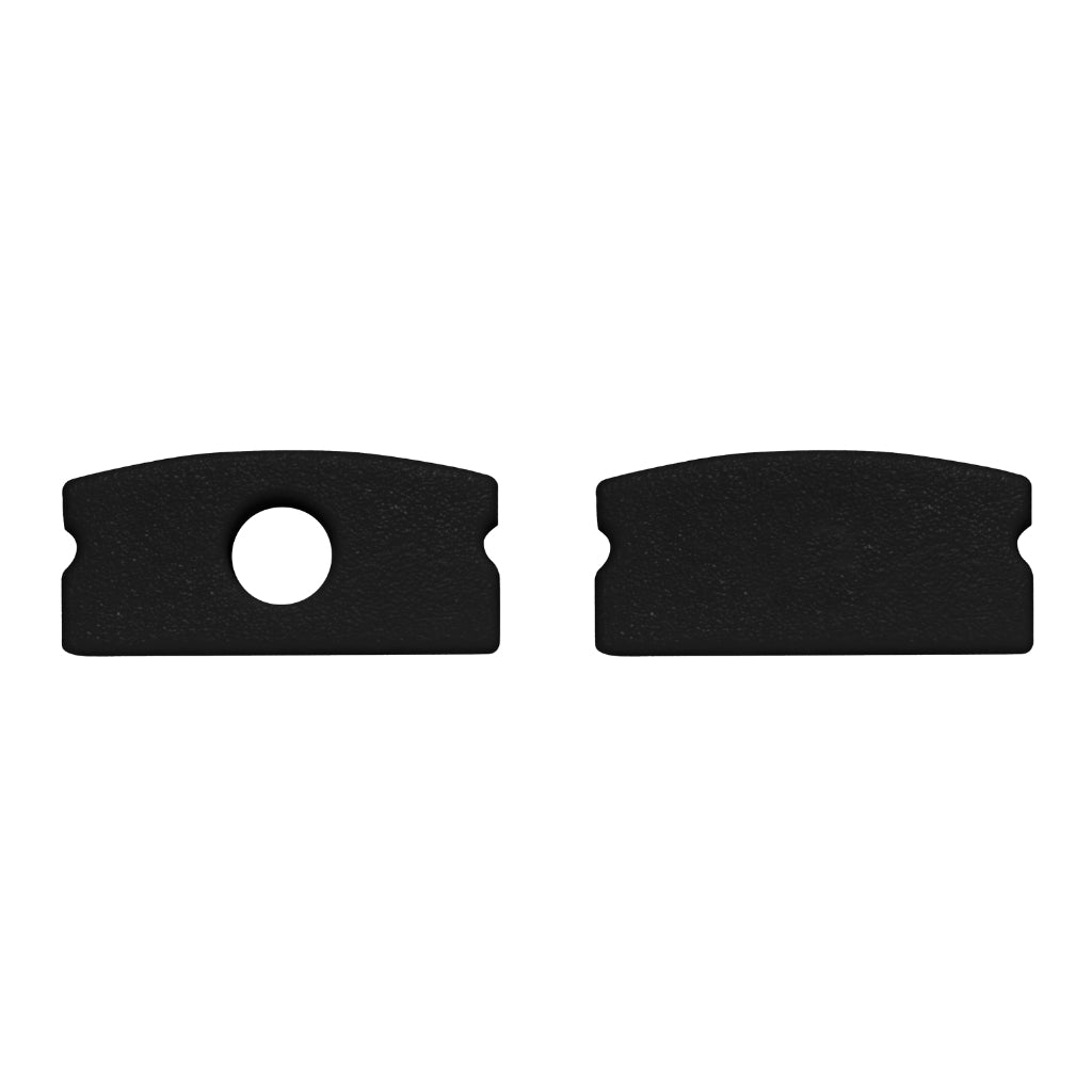 Kit de 2 tapas laterales negras para perfil de aluminio LUPA1205N, de plástico de iLumileds
