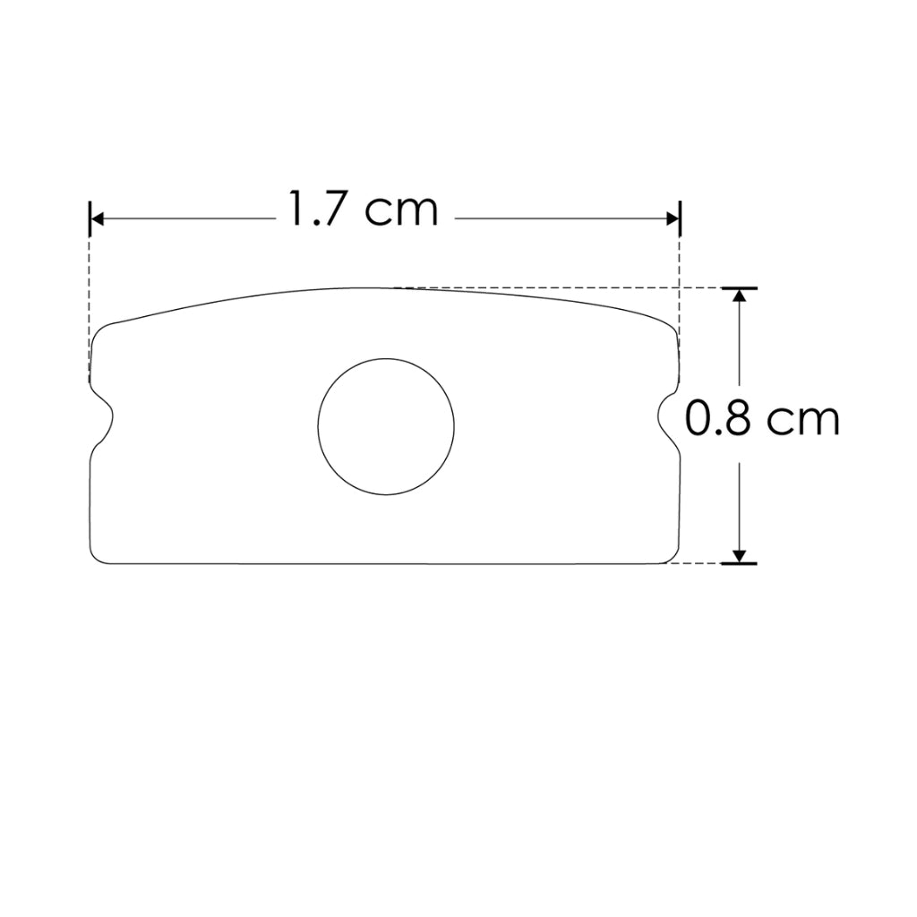 Kit de 2 tapas laterales negras para perfil de aluminio LUPA1205N, de plástico de iLumileds