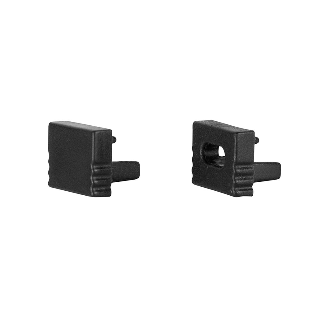 Kit de 2 tapas laterales de plástico acabado negro para perfil de aluminio PA0806N, protección IP20 de iLumileds