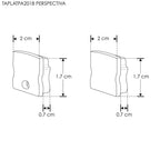 Kit de 2 tapas laterales de plástico para perfil de aluminio PA2018 de iLumileds