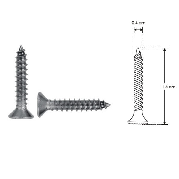 Kit de 2 tornillos para perfil de aluminio PA3006 (No se vende individual)
