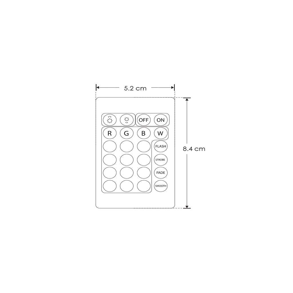 Controlador remoto inalámbrico IR para tira LED RGB cambio de color y escenas programadas hasta 60W 12-24V cc de iLumileds