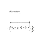 Luminario rectangular integrado 18W 15x45° 60cm luz Neutro Cálido fabricado en acero inoxidable para empotrar en piso incluye housing de iLumileds