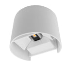 Luminario semicilíndrico con doble salida de luz ajustable independiente para crear efectos geométricos 6W luz cálida de iLumileds