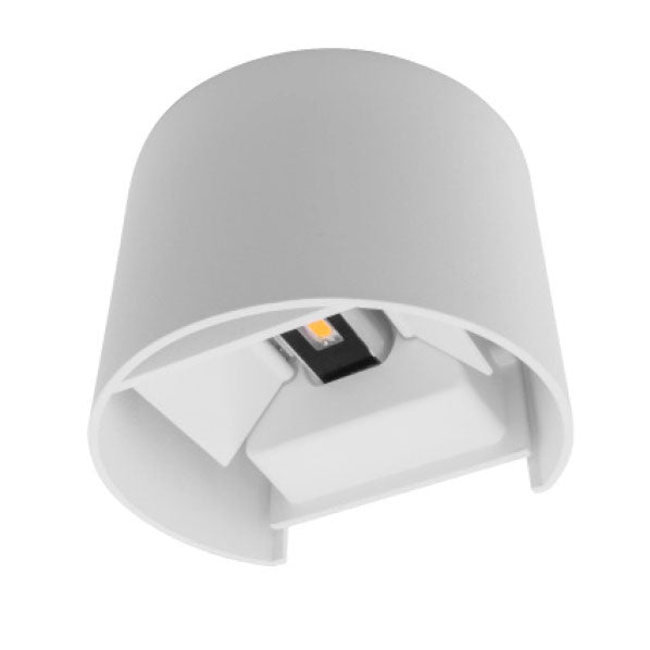 Luminario semicilíndrico con doble salida de luz ajustable independiente para crear efectos geométricos 6W luz cálida de iLumileds